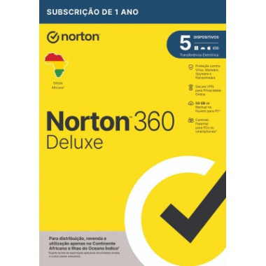 NORTON 360 DELUXE 50GB AF 1 USER 5 DEVICE 12MO