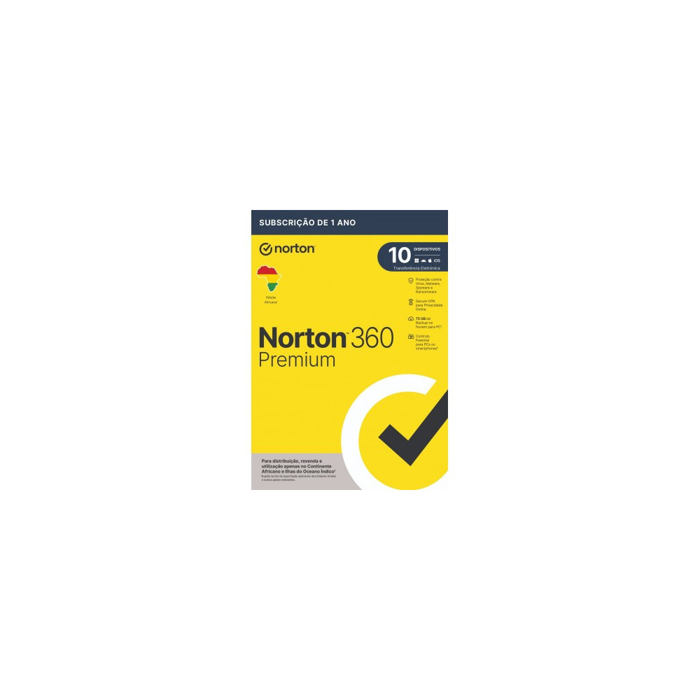 NORTON 360 PREMIUM 75GB AF 1 USER 10 DEVICE 12MO