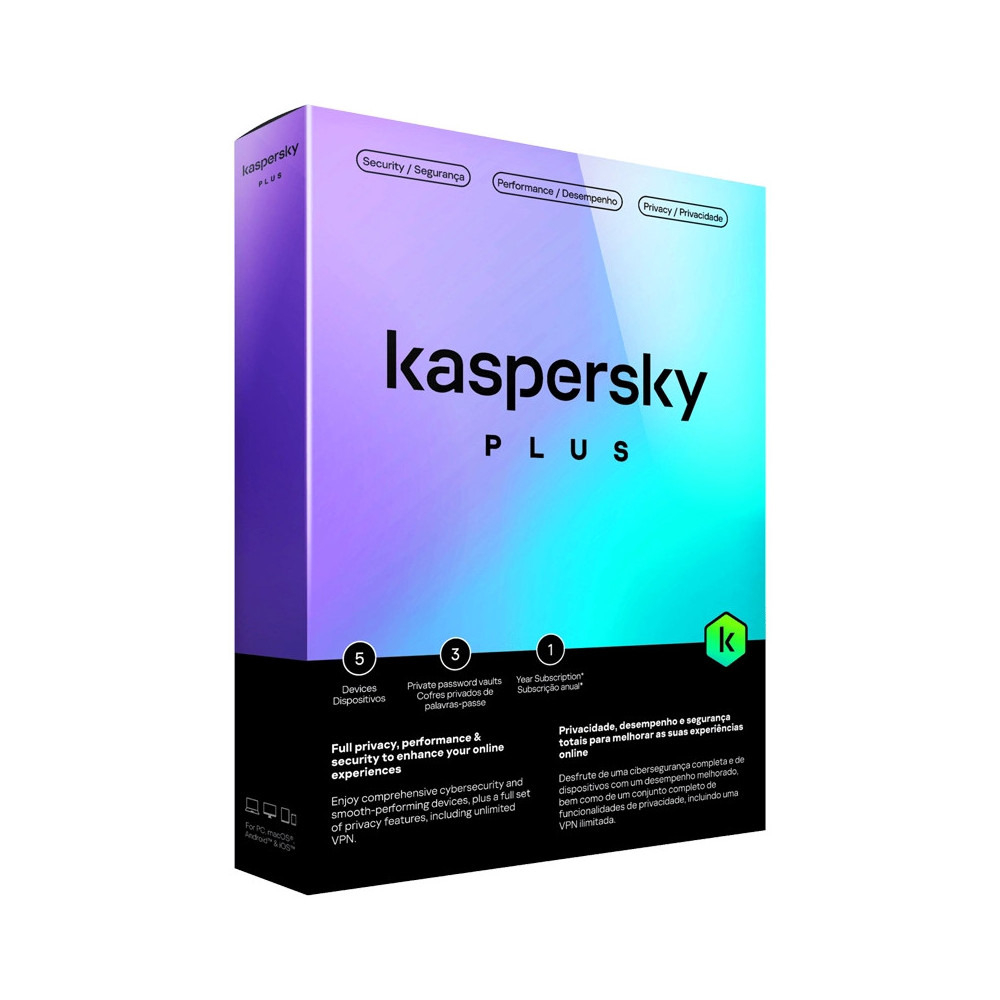 SW ANTIVIRUS KASPERSKY PLUS 3 PCS
