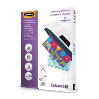 BOLSAS PLASTIFIC.FELLOWES  80MIC A3/100