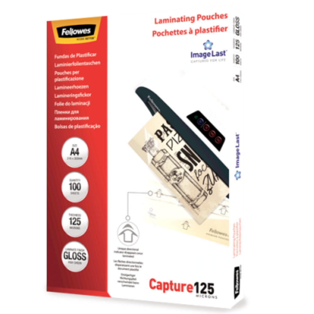 BOLSAS PLASTIFIC.FELLOWES 125MIC A4/100