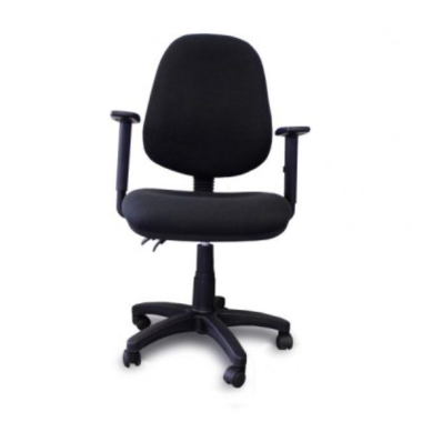 CADEIRA FABRIC HIGH 2NIVEIS C/BRAÇO BK