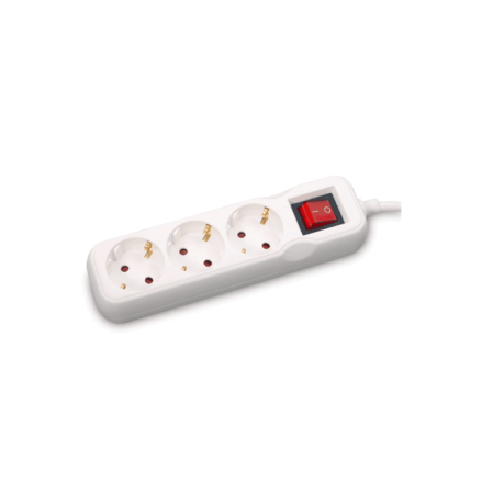 BLOCO TOM.SEXT. 3 MT C/ PROTEC CRIANÇAS, 16A-250V BRANCA