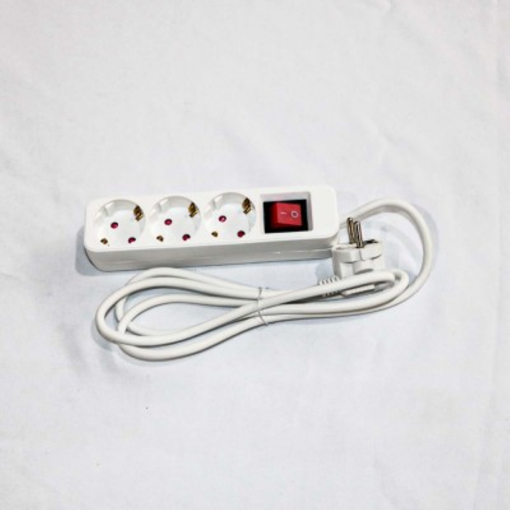 BLOCO TOMADA TRIPLA 1.5MT C/I BRANCA