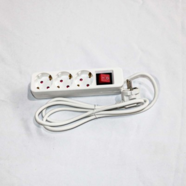 BLOCO TOMADA TRIPLA 1.5MT C/I BRANCA