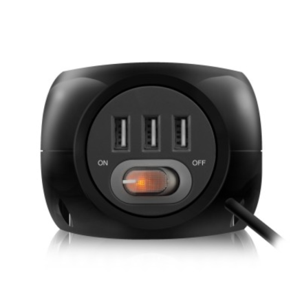 TOMADA TRIPLA EWENT + 3 USB 2.4A 1,5MT PRETO