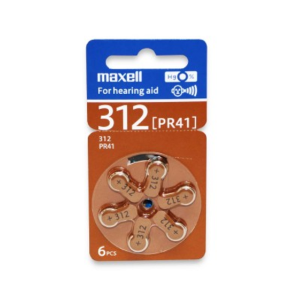 PILHA MOEDA MAXELL PR41WA 312 6UN 1,45V