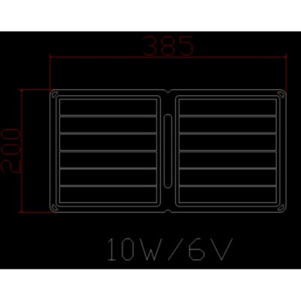 PAINEL SOLAR 10W 2XUSB 5V/2A DOBRÁVEL