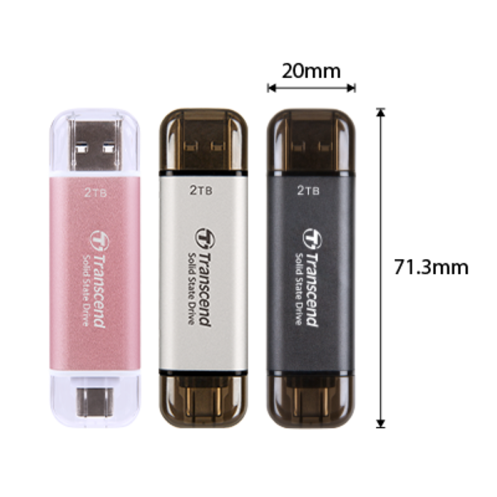 HD EXT 2.5 512GB SSD TRANSC. ESD310P USB-C ROSA