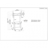 SUPORTE TV MANHAT. 37 A 100 MÁX. 150KG C/RODAS