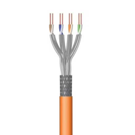 CABO DE REDE 100M EWENT CAT7 S/FTP AWG23/1 LARANJA