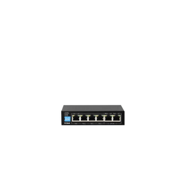 SWITCH 6 DLINK 10/100/1000 S/GESTÃO LONG RANGE 250M 4X POE 60W