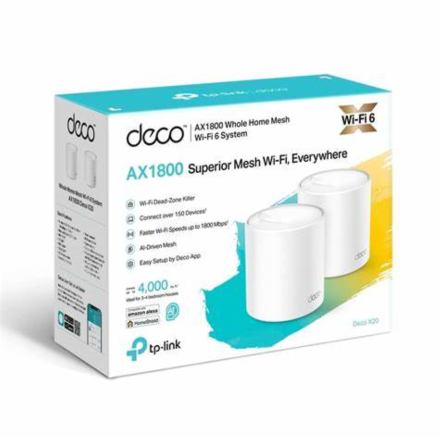ROUTER TP-LINK WIFI AX1800 MESH (2-Pack)/ 2×Gigabit Ports X20
