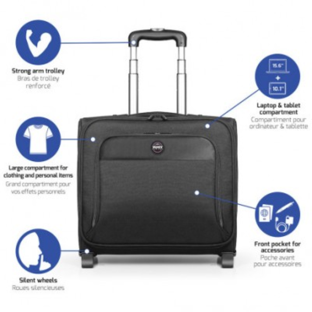 TROLLEY MOCHILA PORT DESIGN HANOI II 15.6 PRETO