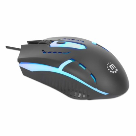 MOUSE MANHATTAN USB 1500 DPI LED PRETO
