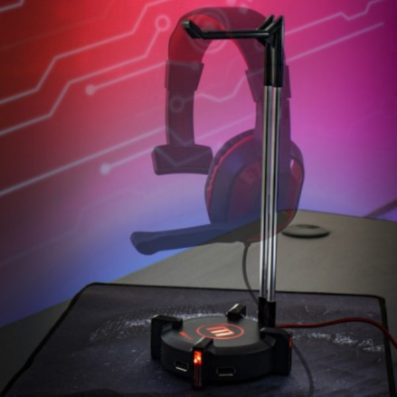 HS MAXELL GAMING STAND W/USB HUB HEADPHONE  348476