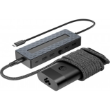 HUB USB-C + CARREGADOR PORT HP P/ 1HDMI/1USB-C/1DP/1RJ45/2USB-A