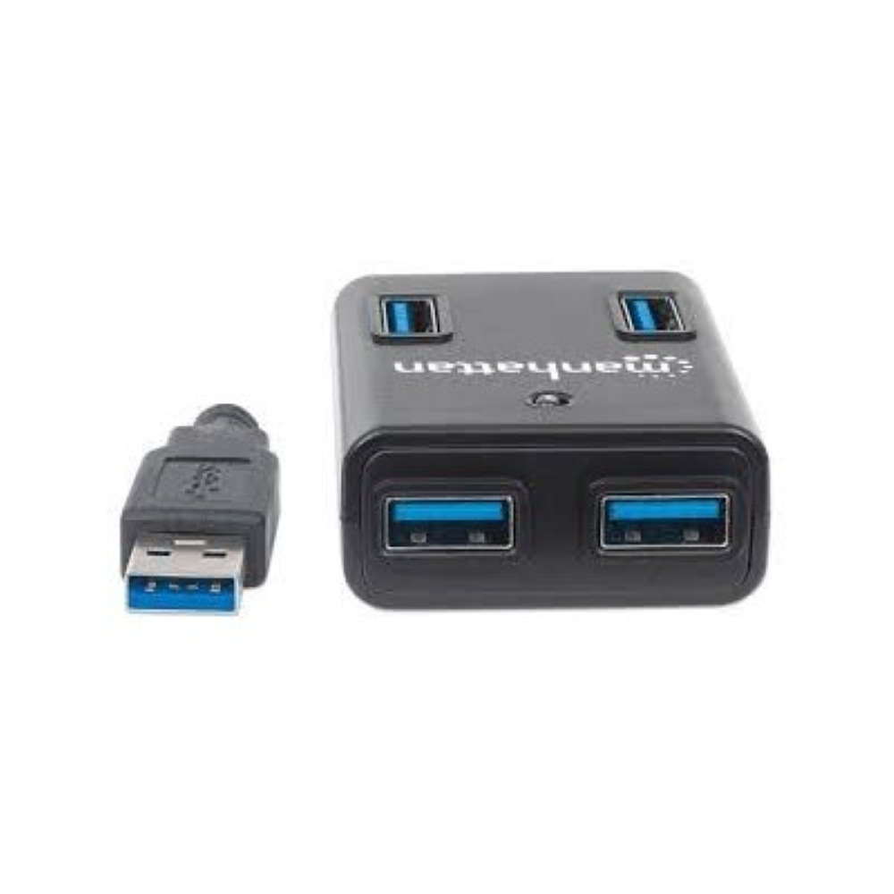 HUB USB-A (3.0) 4xUSB-A Máx 5 Gbps (AC 5V/3A) MANHATTAN
