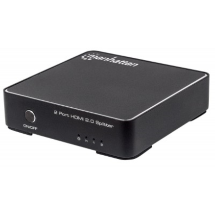 HUB SPLITTER 1xHDMI Inp (F) TO 2xHDMI Out (F) 4K@60Hz MANHATTAN
