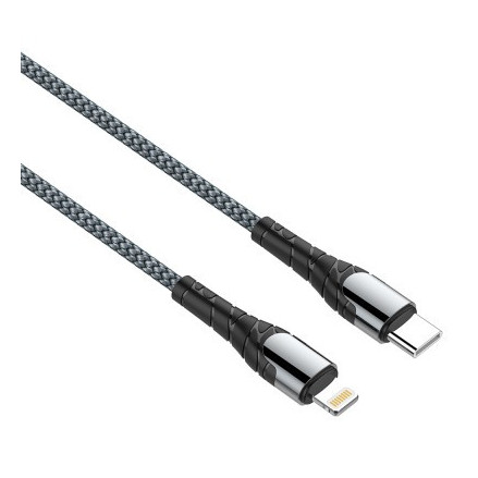 CABO LDNIO USB-C  PARA  LIGHTING 2M QC FAST CHARGING CINZENTO
